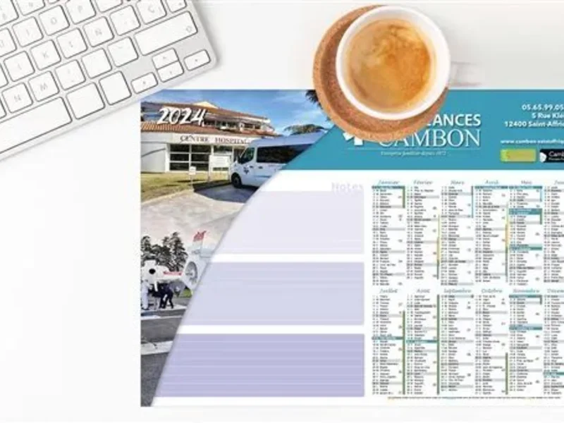 Sous-mains calendriers 2024 - L'Imprimerie du Progrès, imprimeur français en ligne