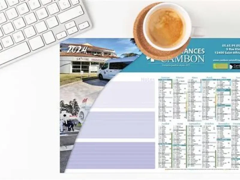 Sous-mains calendriers 2024 - L'Imprimerie du Progrès, imprimeur français en ligne