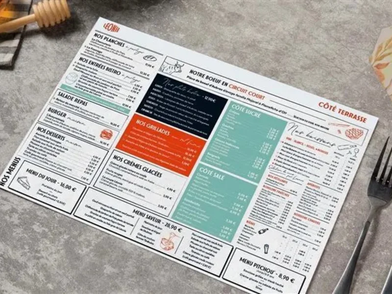 sets de table, restaurants, impression en France